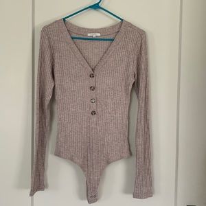 Z Supply Ribbed Bodysuit. Size Large.